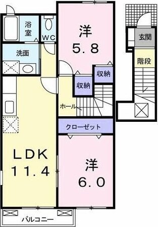 ラ・メゾン　アンソレイエ　Ａの物件間取画像